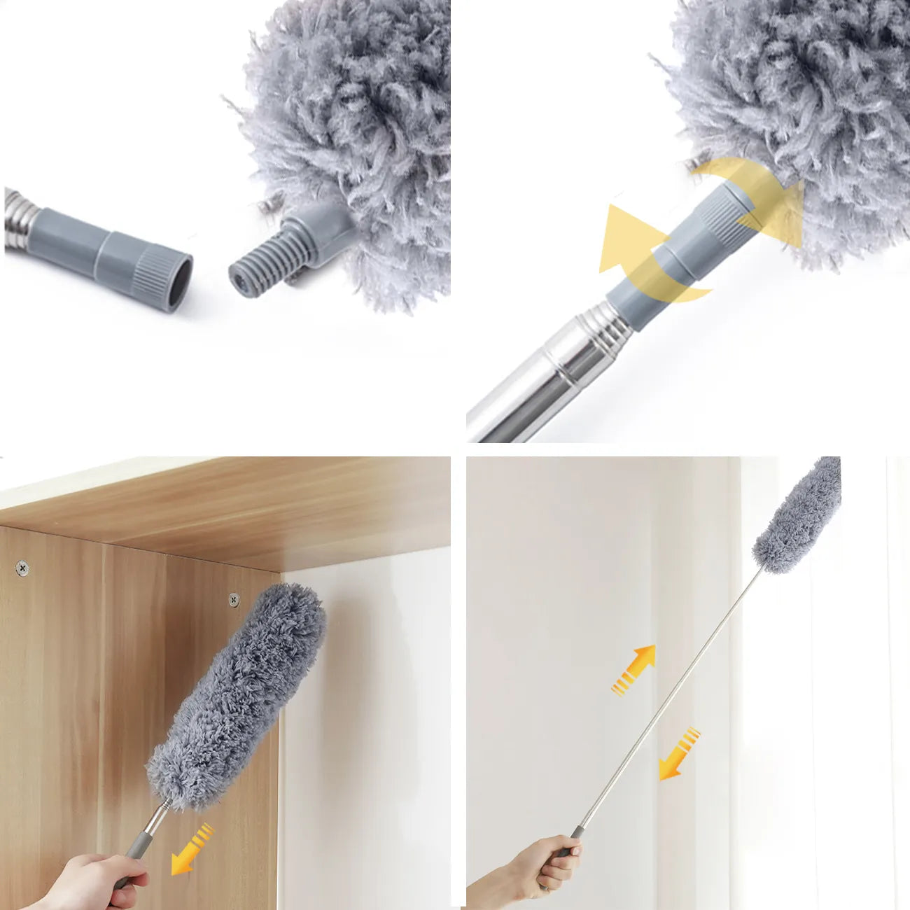 3pcs. Magic Telescopic Long Handle Mop