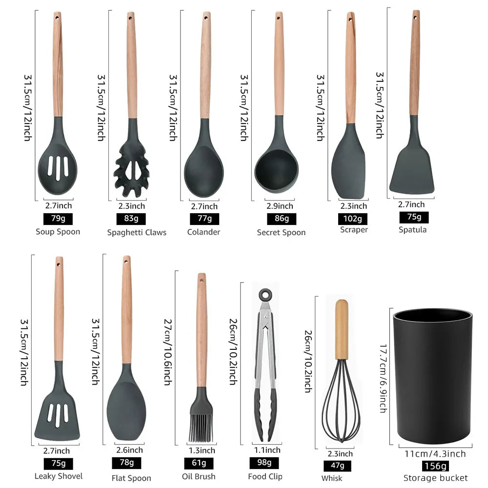 Non-toxic Silicone Cooking Tool Set