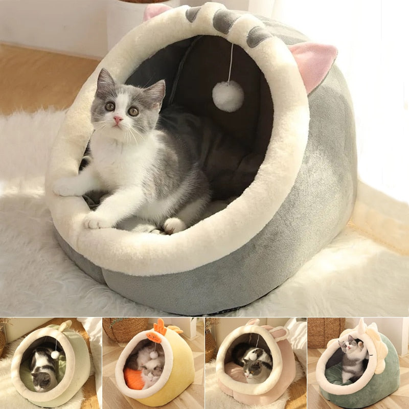 Cozy cat Bed with ears