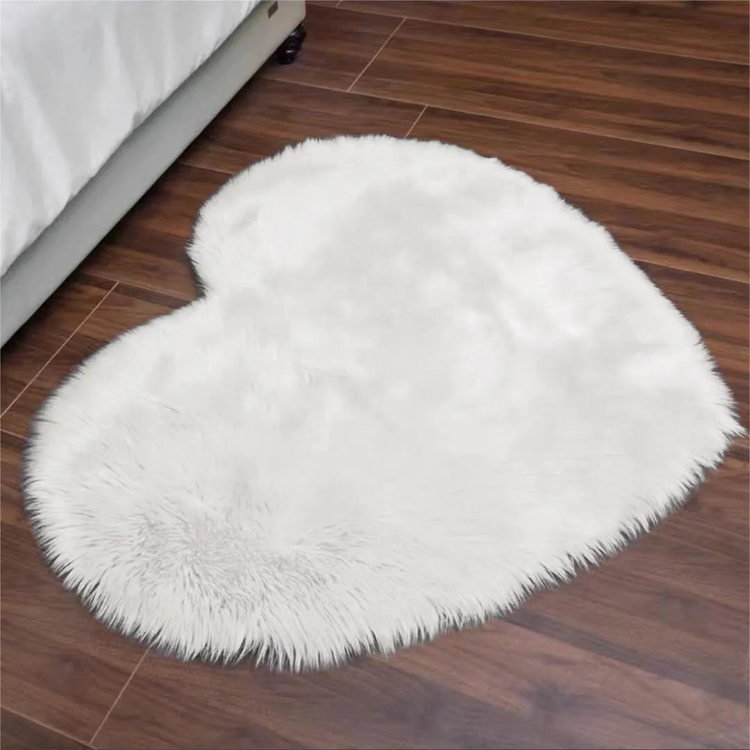 Heart Shaped Sofa Fluffy Rug