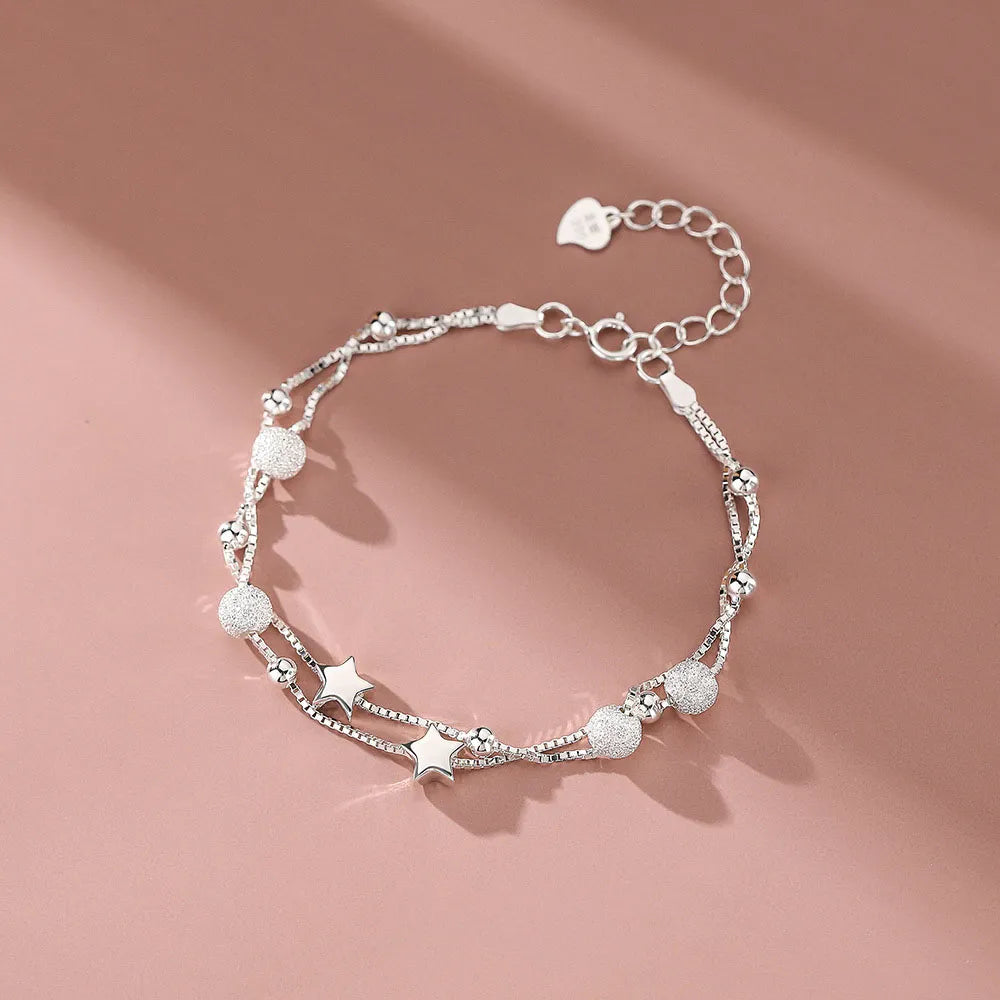 925 Sterling Silver Stars Bracelet