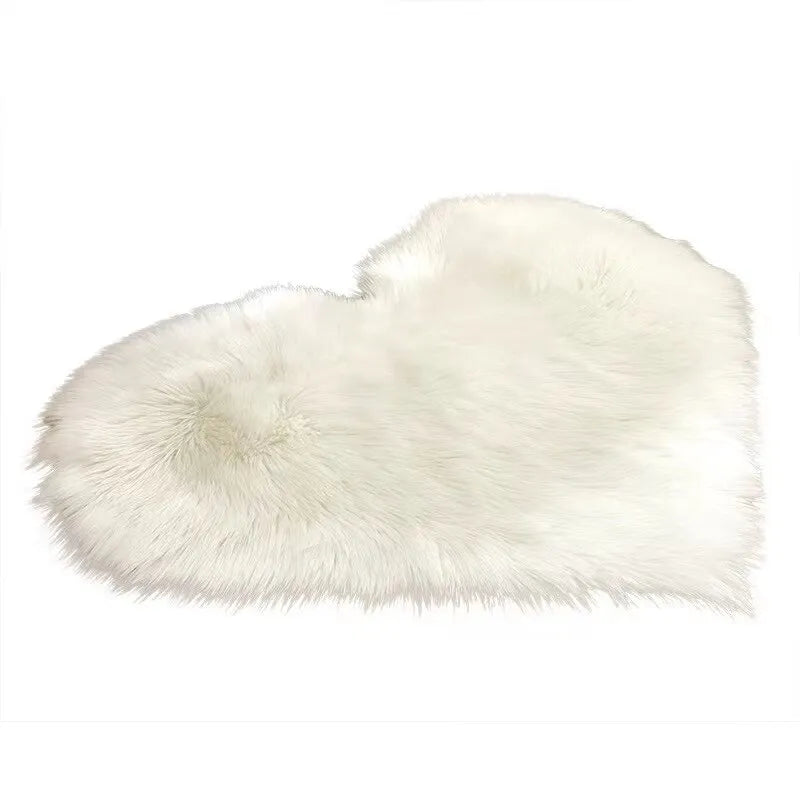 Heart Shaped Sofa Fluffy Rug