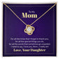 Love Knot Necklace - For Mom From Daughter