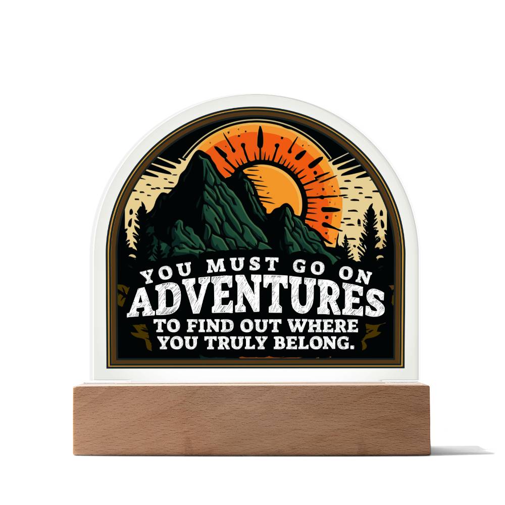 Dome Acrylic Plaque - Adventures