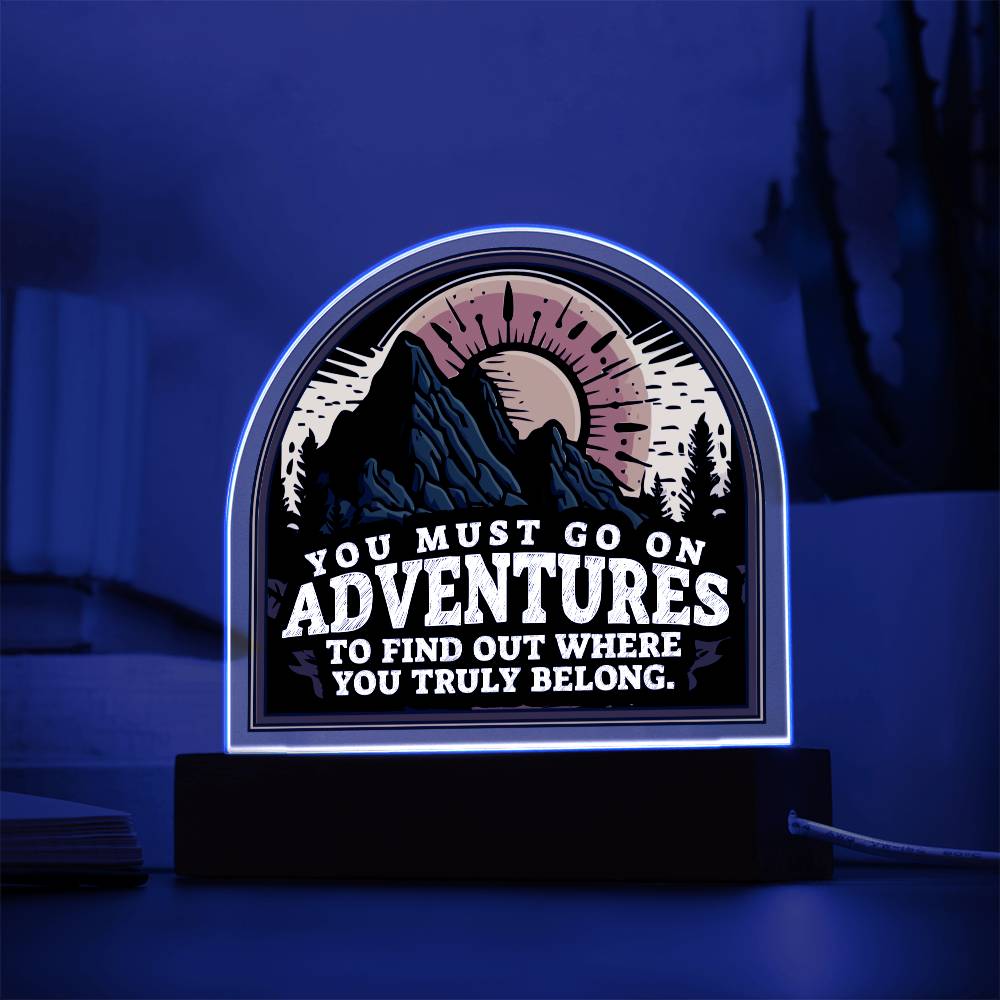 Dome Acrylic Plaque - Adventures