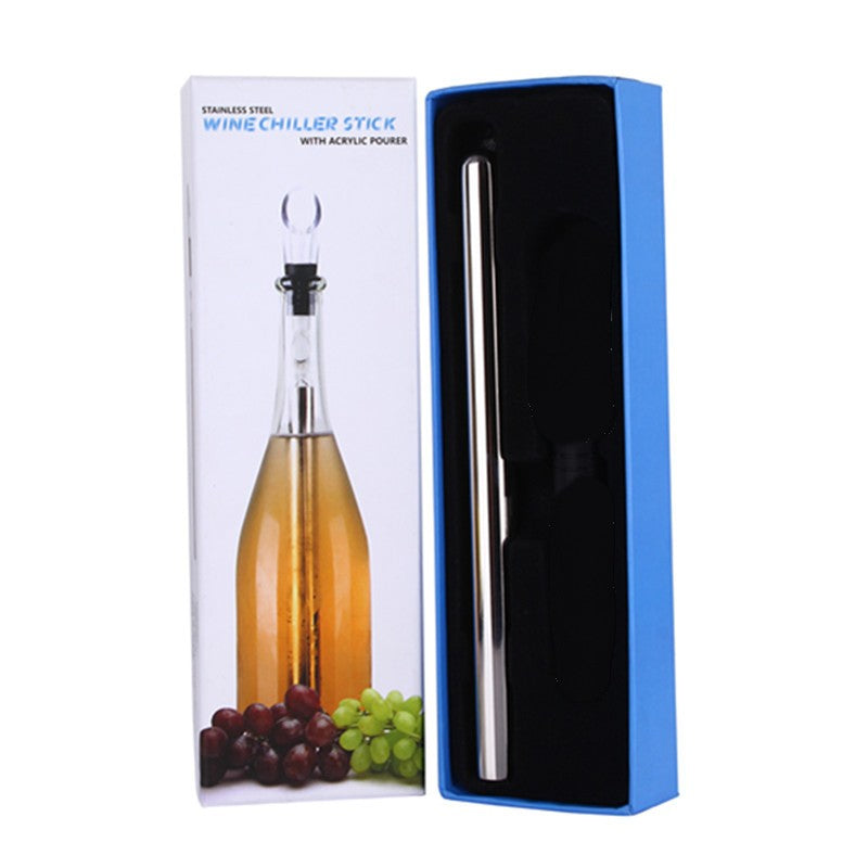 Wine Bottle Cooler Stick Stainless Steel Wine Chilling Rod Leakproof Wine Chiller Beer Beverage Frozening Stick Bar Tools