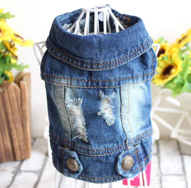 Designer Denim Dog Vest