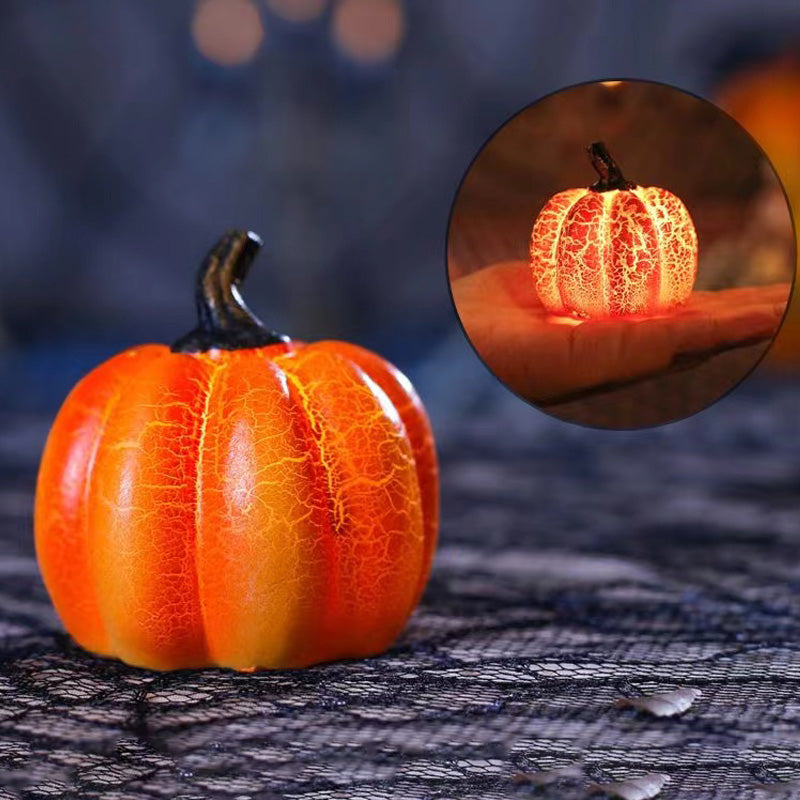 New Halloween Pumpkin Lantern Simulation  LED Candle Resin Lamp