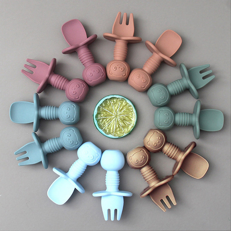 Baby Silicone Fork & Spoon Set