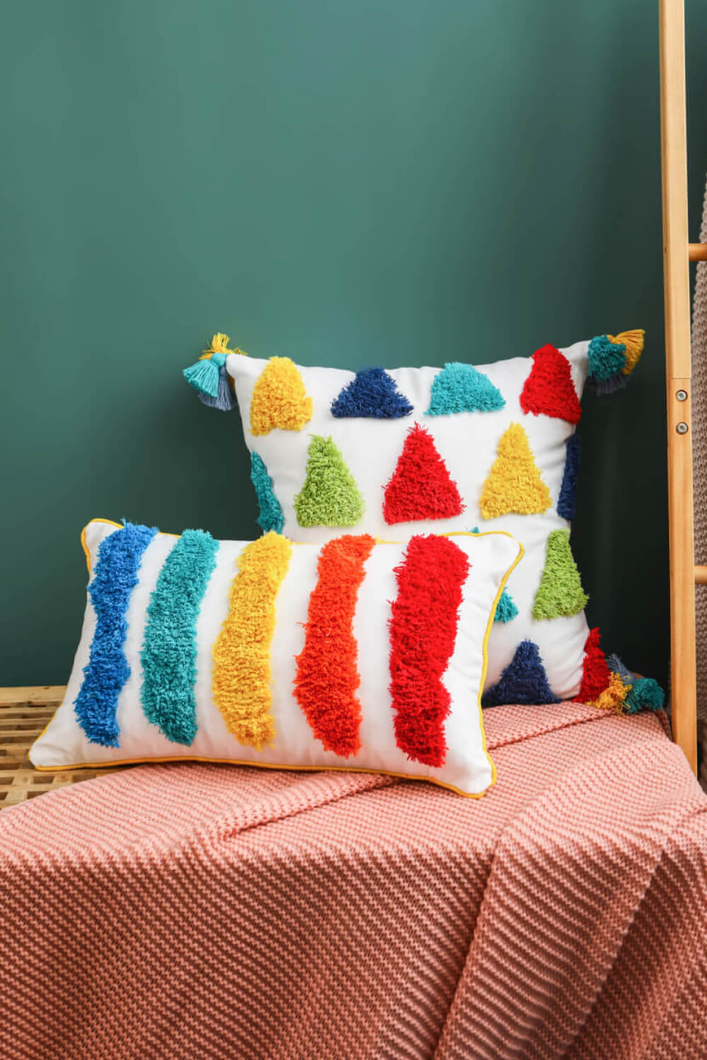 Multicolored Decorative Throw Pillow Case