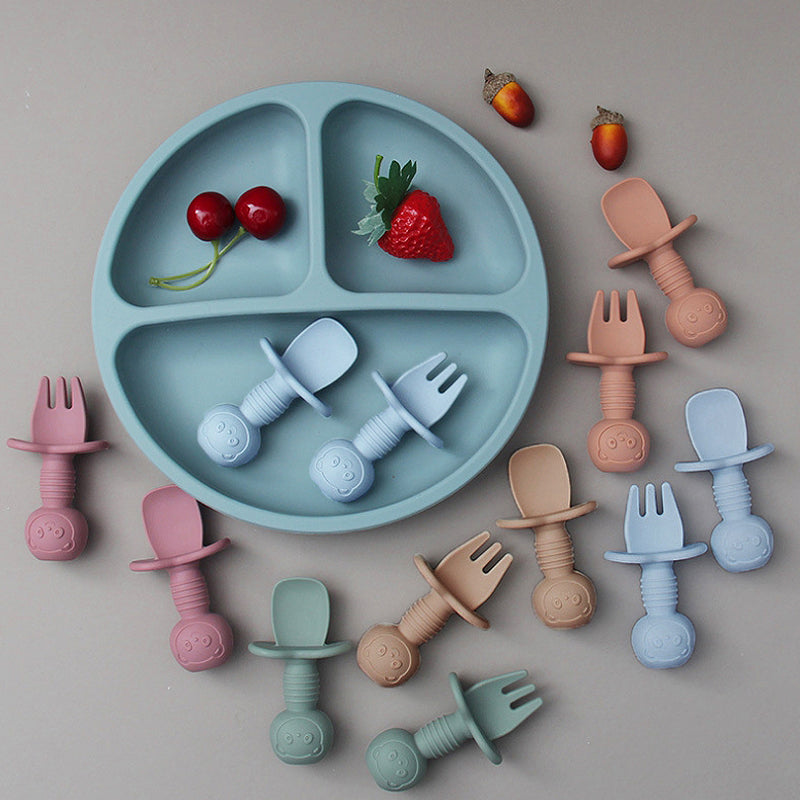 Baby Silicone Fork & Spoon Set